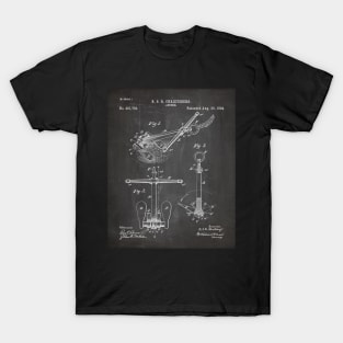 Ships Anchor Patent - Anchor Art - Black Chalkboard T-Shirt